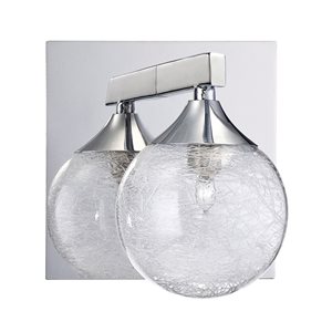 Kendal Lighting FYBRA Chrome 1-Light Vanity Light