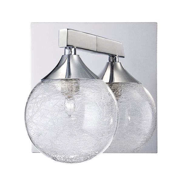 Kendal Lighting FYBRA Chrome 1-Light Vanity Light