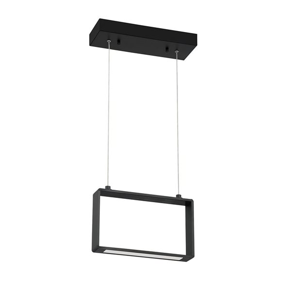 Kendal Lighting QUADRON Black Small 1-Light LED Pendant