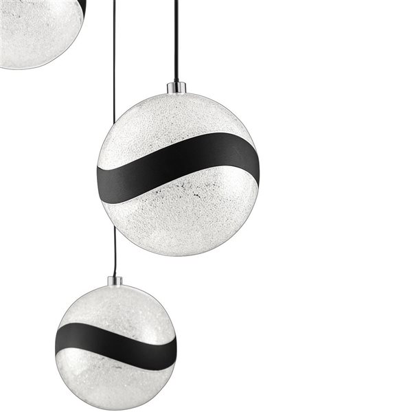 Kendal Lighting MYSTYKE Black 6-in 1-Light LED Pendant