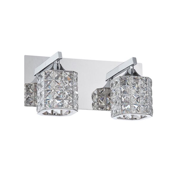 Kendal Lighting SHIMERA Chrome 2-Light Vanity Light