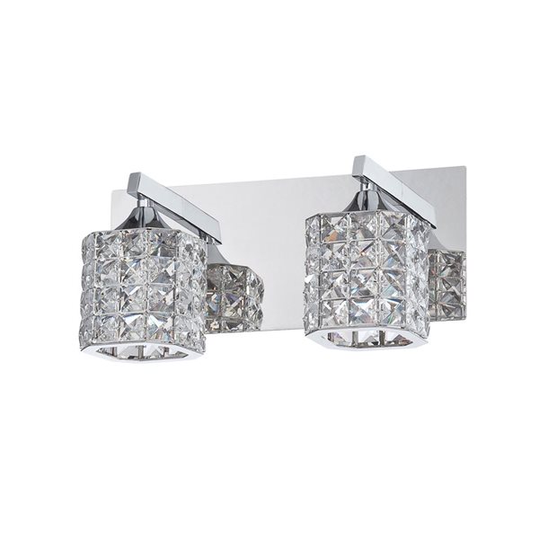 Kendal Lighting SHIMERA Chrome 2-Light Vanity Light