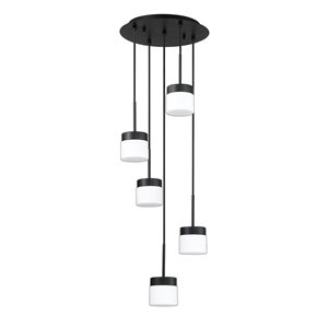 Kendal Lighting NUON Black 5-Light Multi-Light Pendant