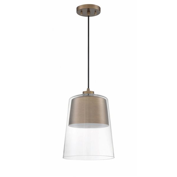 Kendal Lighting CALADON Brass 1-Light Pendant