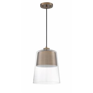 Kendal Lighting CALADON Brass 1-Light Pendant