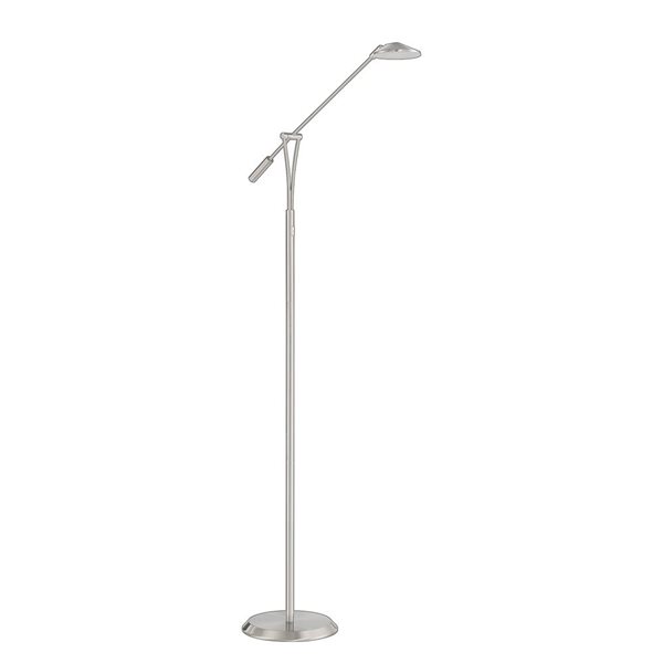 Kendal Lighting LAHOYA Satin Nickel Color-Changing LED Floor Lamp