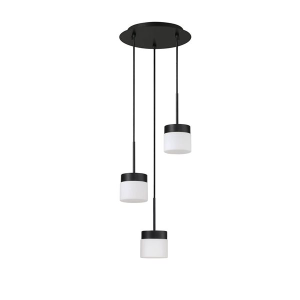 Kendal Lighting NUON Black 3-Light Multi-Light Pendant