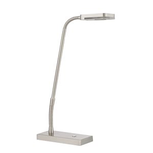 Kendal Lighting TAVV Satin Nickel LED Desk Lamp