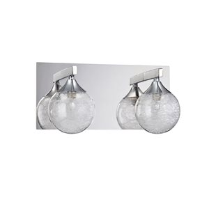 Kendal Lighting FYBRA Chrome 2-Light Vanity Light