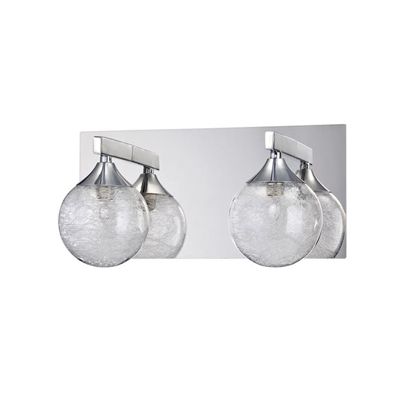 Kendal Lighting FYBRA Chrome 2-Light Vanity Light