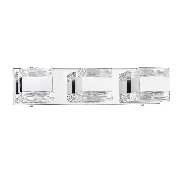 Kendal Lighting CUBIX Chrome 3-Light Vanity Light