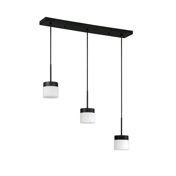 Kendal Lighting NUON Black 3-Light Island Light