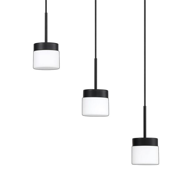 Kendal Lighting NUON Black 3-Light Island Light