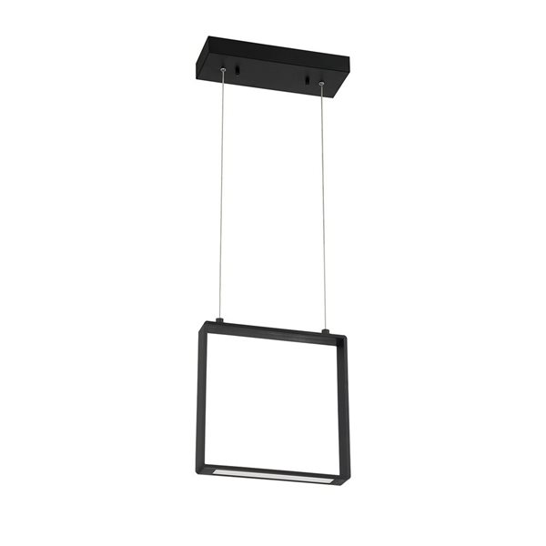 Kendal Lighting QUADRON Black Medium 1-Light LED Pendant