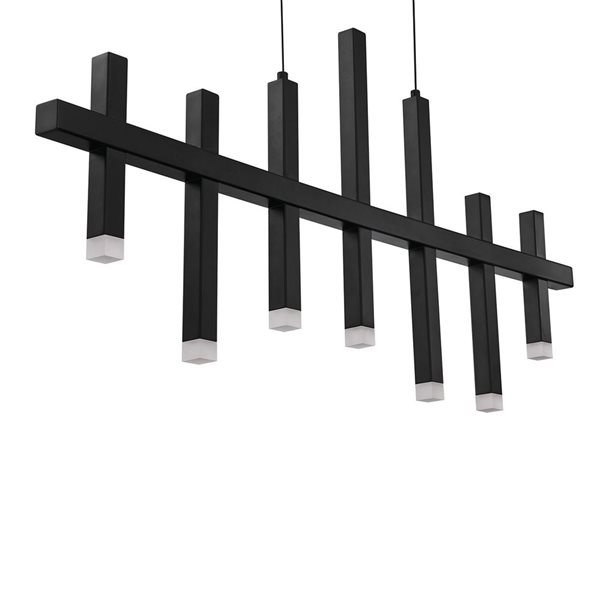 Kendal Lighting VERTICALS Black 7-Light LED Island Light