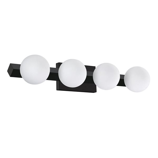 Kendal Lighting ORBITRON Black 4-Light Vanity