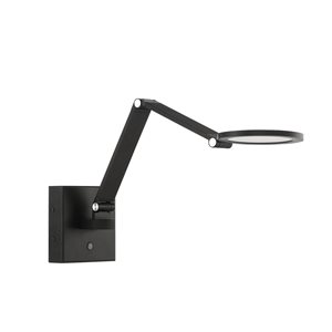 Kendal Lighting ROUNDO Black LED Swing Arm