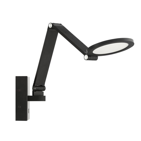 Kendal Lighting ROUNDO Black LED Swing Arm