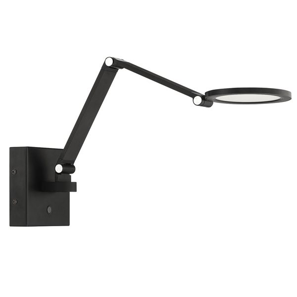 Kendal Lighting ROUNDO Black LED Swing Arm