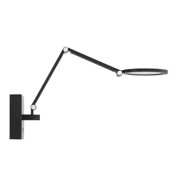 Kendal Lighting ROUNDO Black LED Swing Arm