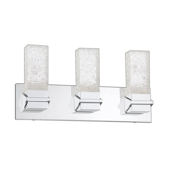 Kendal Lighting ICE Chrome 3-Light LED Vanity Light