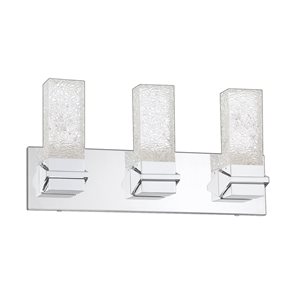 Kendal Lighting ICE Chrome 3-Light LED Vanity Light