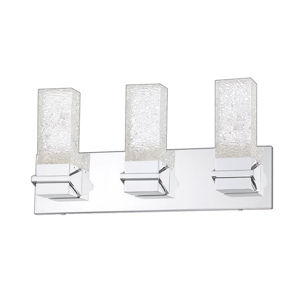 Kendal Lighting ICE Chrome 3-Light LED Vanity Light