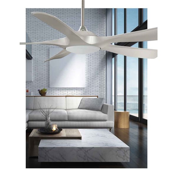 Kendal Lighting PALADIN 60-in LED Ceiling Fan - Satin Nickel Finish