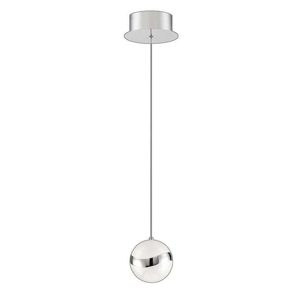 Kendal Lighting MYSTYKE 4.75-in Chrome 1-Light LED Pendant