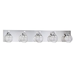 Kendal Lighting FYBRA Chrome 5-Light Vanity Light