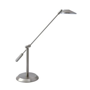 Lampe de bureau à DEL SIRINO Kendal Lighting, nickel satiné