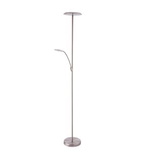 Kendal Lighting IGGY Satin Nickel LED Torchiere