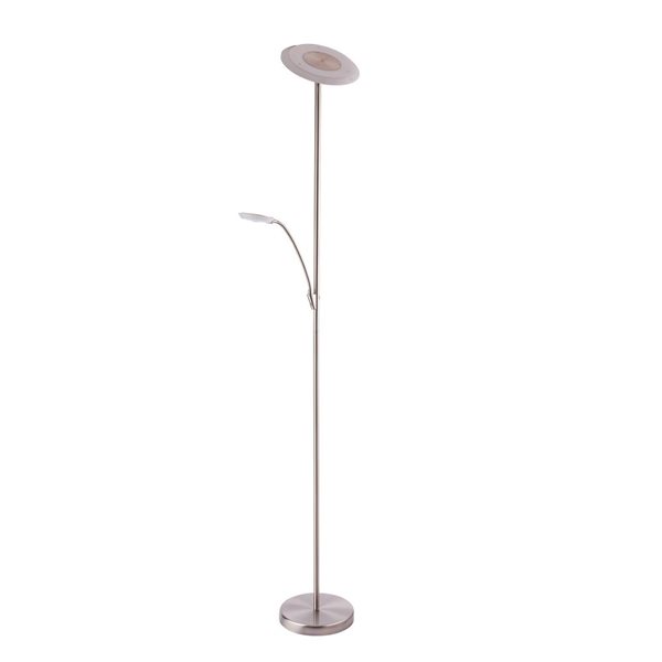 Kendal Lighting IGGY Satin Nickel LED Torchiere