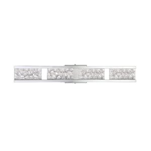 Kendal Lighting CALLAVIO Chrome 4-Light LED Vanity Light - Glass Style 6