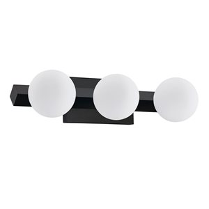 Kendal Lighting ORBITRON Black 3-Light G9 Vanity