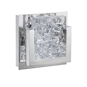 Kendal Lighting ICE-LAVA Chrome 1-Light LED Vanity Light