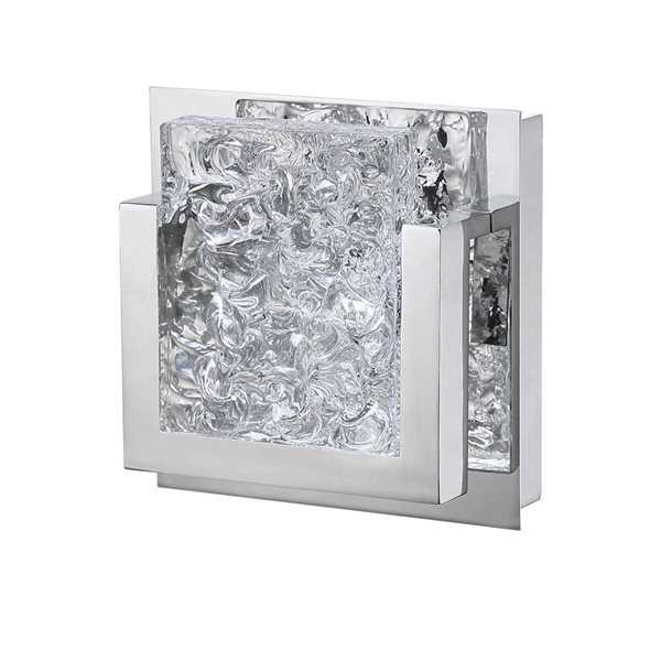 Kendal Lighting ICE-LAVA Chrome 1-Light LED Vanity Light