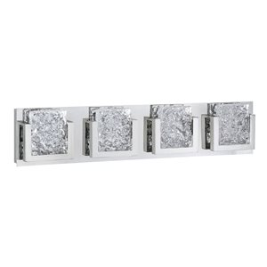 Kendal Lighting ICE-LAVA Chrome 4-Light LED Vanity Light