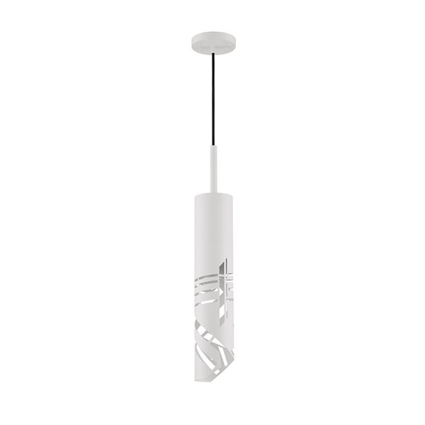 Kendal Lighting KNOLL Satin White 1-Light Pendant