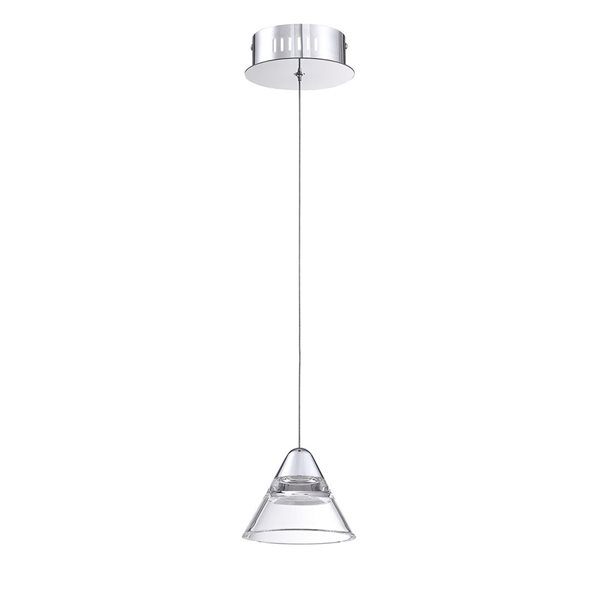 Kendal Lighting GEO Chrome 1-Light LED Pendant