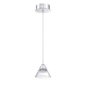 Kendal Lighting GEO Chrome 1-Light LED Pendant