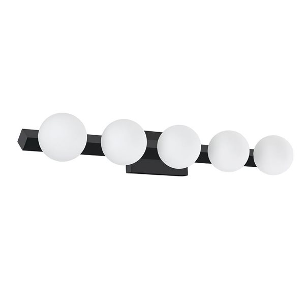 Kendal Lighting ORBITRON Black 5-Light Vanity