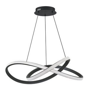 Kendal Lighting PRADO 32-in Black LED Pendant