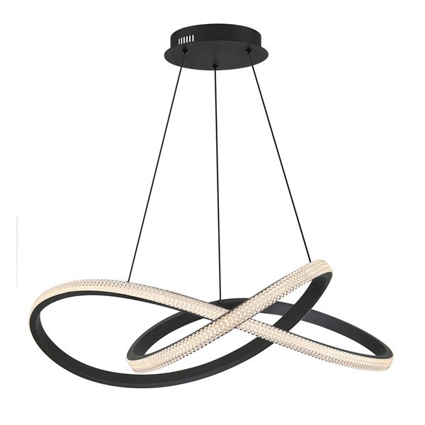 Kendal Lighting PRADO 32-in Black LED Pendant