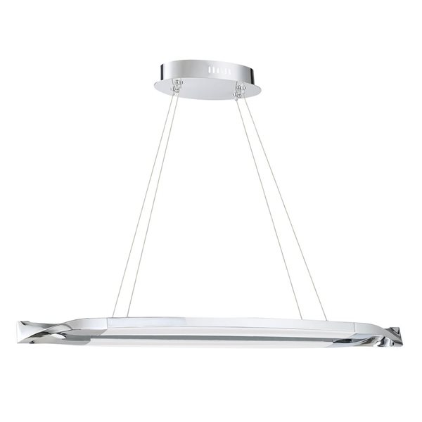 Kendal Lighting SERPHUS Chrome 38 Watt Integrated LED Island Light