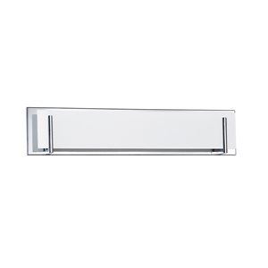 Kendal Lighting AURORA Chrome 5-Light White Glass Vanity Light