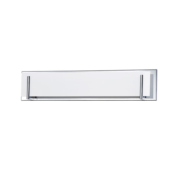 Kendal Lighting AURORA Chrome 5-Light White Glass Vanity Light