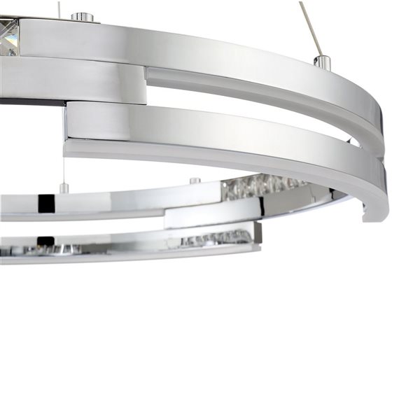 Kendal Lighting SATERN 24-in Black 41 Watt LED Ring Pendant