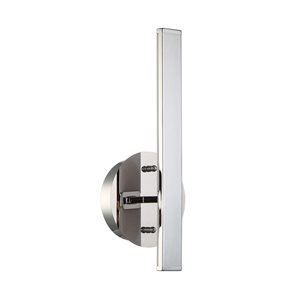 Kendal Lighting STRAIT-UP Chrome 13-in LED Wall Sconce - Inward Light Direction