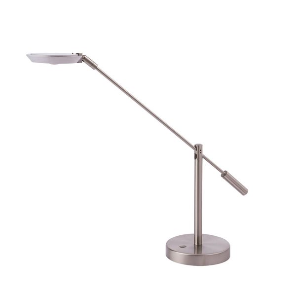 Lampe de bureau à DEL IGGY Kendal Lighting, nickel satiné